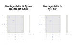 Diagram - Montageplatten und Stutzen